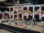 model of set for Act 2, Tatyana's party