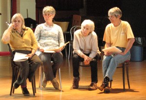 Sitting around watching... copyright Cherry Potts 2011 4 altos wait their turn